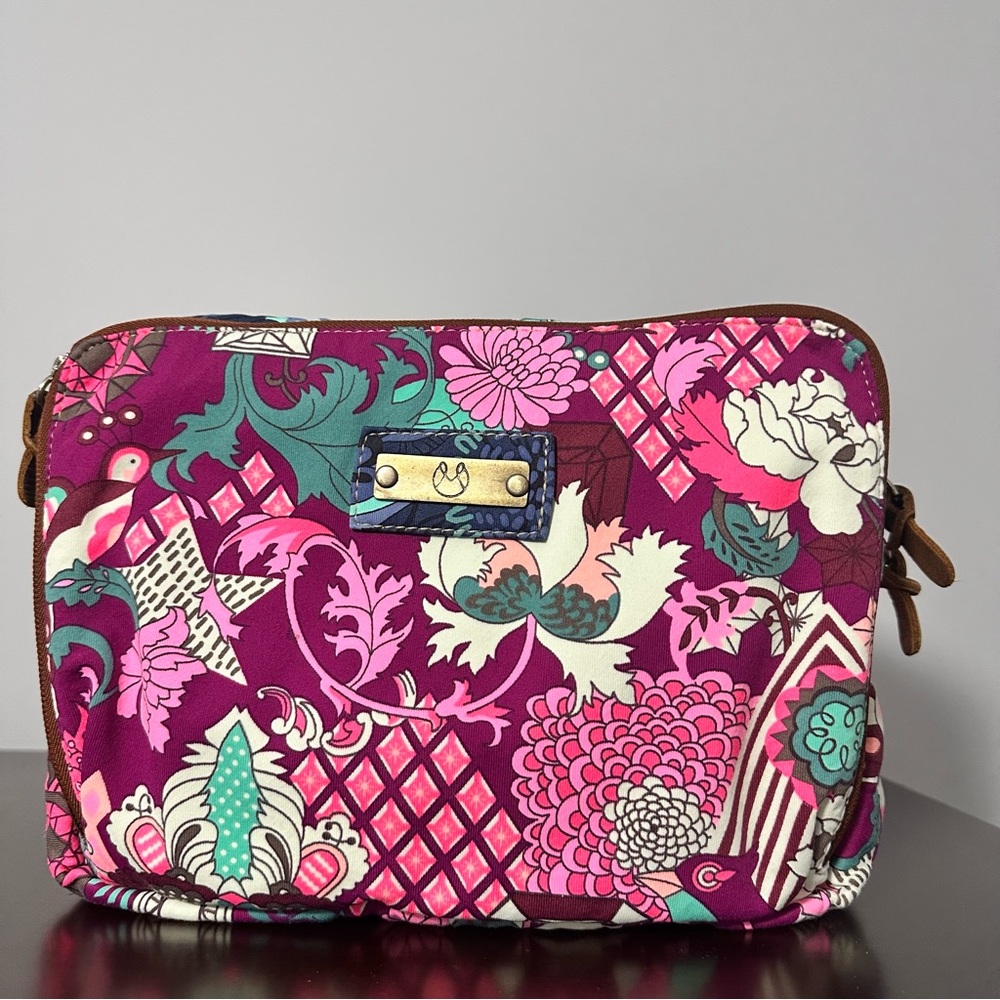 Maaji Large‎ Cosmetic Make-up Travel Bag - 2 Zipper Compartments VGUC - Picture 2 of 12